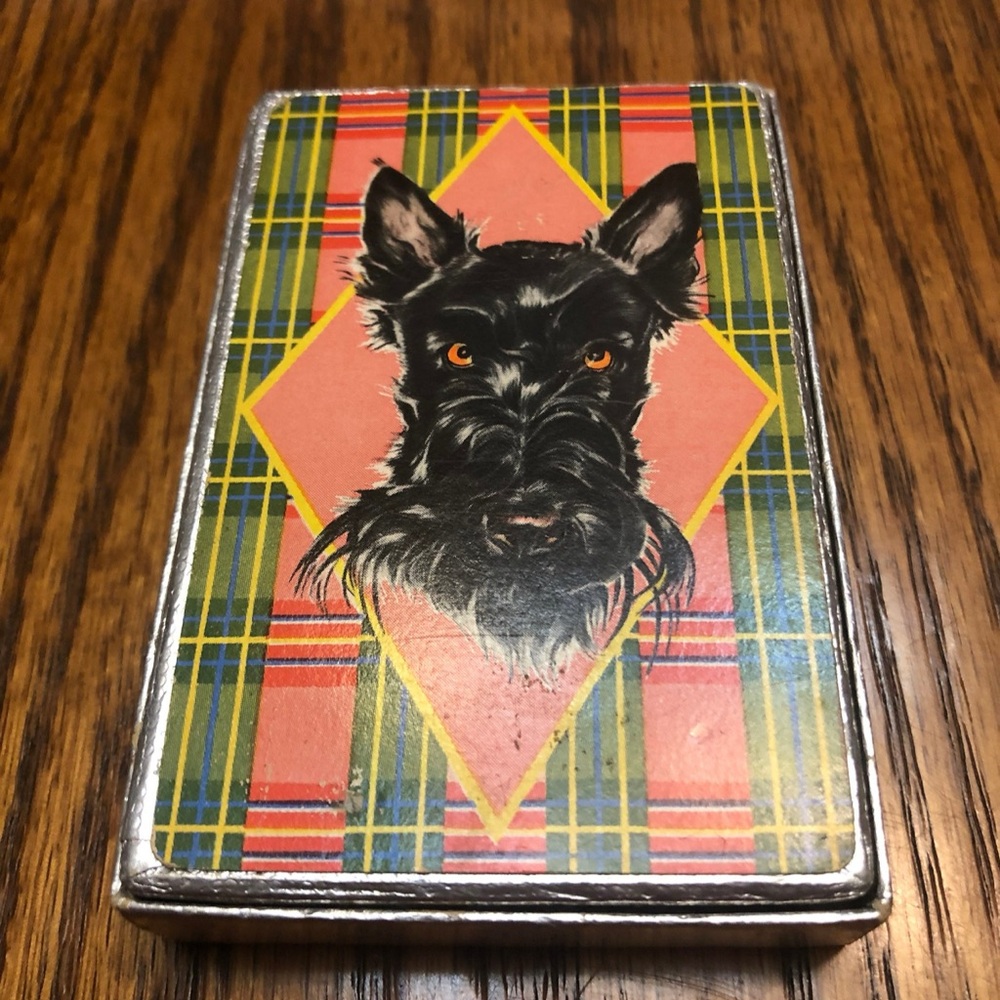 Vintage Scottie Deck of Cards Midway Plastic Coated Playing Cards